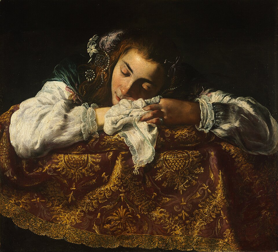 Renaissance Painting of a young Person sleeping